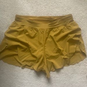 Lululemon mustard shorts size 8